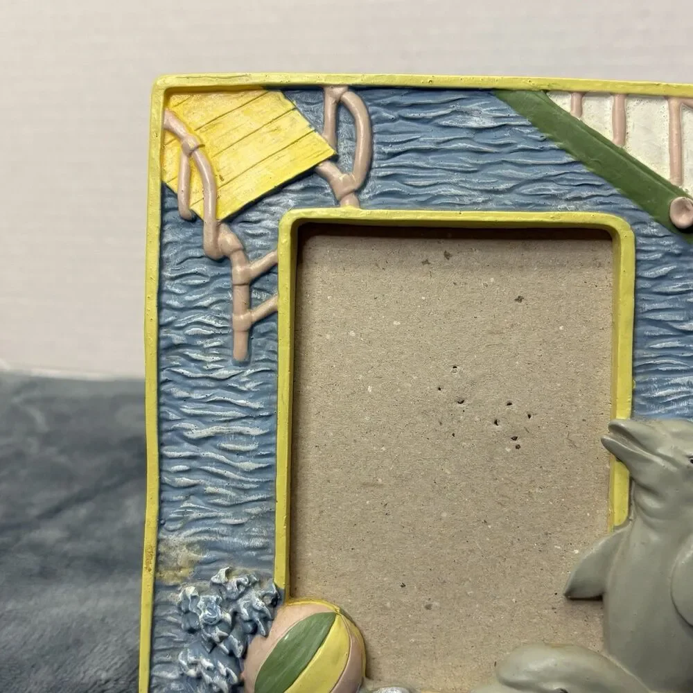 Dolphin Themed Poly Resin 3D Picture Frame 3x5